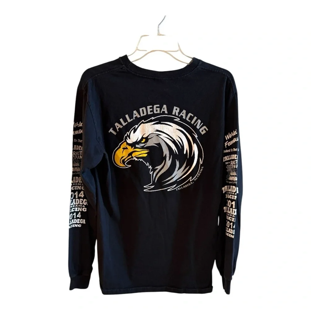 black long-sleeved shirt featuring a graphic related to Talladega Superspeedway - Picture 2 of 4